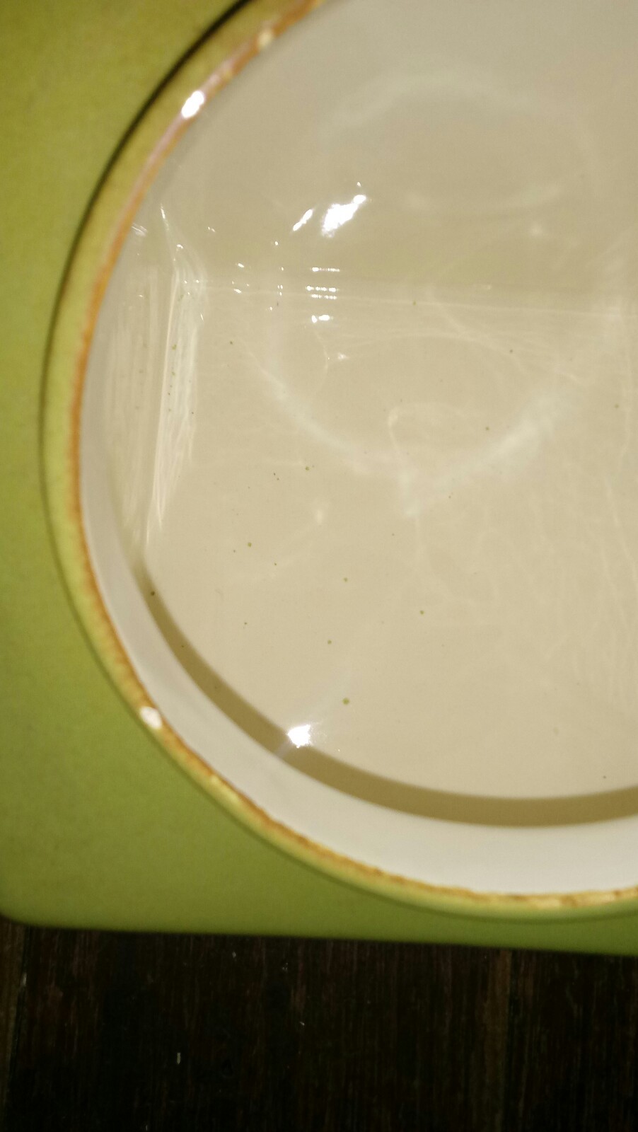 VINTAGE HYALYN CANISTER GREEN W/ VEGETABLE DESIGN WOODEN LID 6