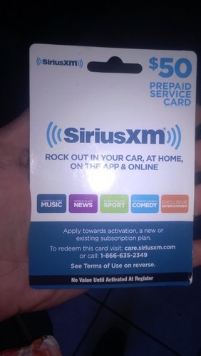 SiriusXM Satellite Radio Vehicle Kit With $50 Prepaid Card