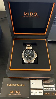 Mido Ocean Star 44mm Silver Stainless Steel Case, Silver Stainless Steel...