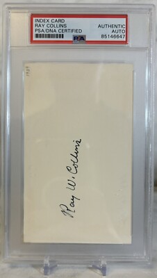 Ray Collins Signed Index Card PSA/DNA Circa 1909 2X Red Sox WS CHAMP Autograph