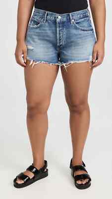 AGOLDE Women's Parker Distressed Blue Denim Vintage Shorts L122002 Size 31