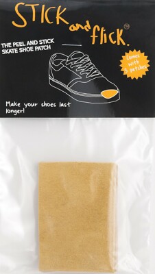 Stick and Flick Patches -Tan -Suede - Skate Shoe Repair Stick & Flick