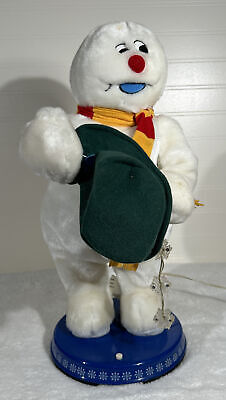 Gemmy Frosty The Snowman Animated Spinning Snowflake 2004 Tested Works W/ Box