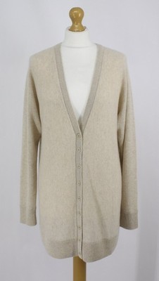 THEORY WOMENS DOLMAN CARDIGAN FEATHER CASHMERE UK M NATURAL  IB