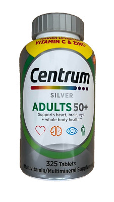 Centrum Silver Adults 50+ Multivitamin 325 Tablets for MEN & WOMEN EXP 01/2026