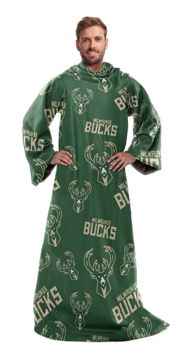 Удобный плед с рукавами Northwest NBA Milwaukee Bucks Toss Silk Touch