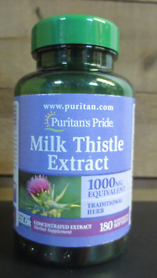 Puritan's Pride Milk Thistle Extract 1000 mg 180 softgels