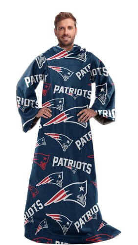 Удобный плед с рукавами Northwest NFL New England Patriots Toss Silk Touch
