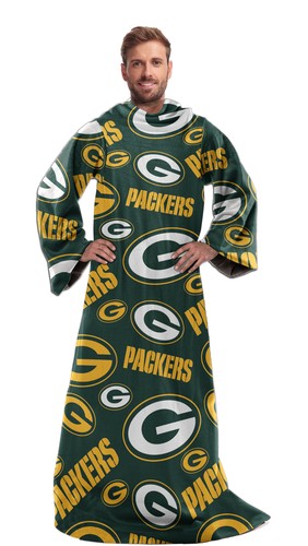 Удобный плед с рукавами Northwest NFL Green Bay Packers Toss Silk Touch