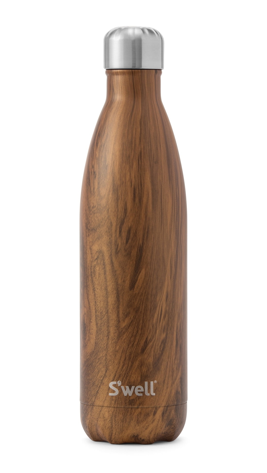 S'well Vacuum Insulated Stainless Steel Water Bottle, Teakwood, 25 oz