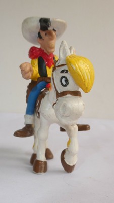 Lot De 2 Figurines Atlas Leblon Delienne – Lucky Luke & Rantanplan – Cavalier Blanc – 2003