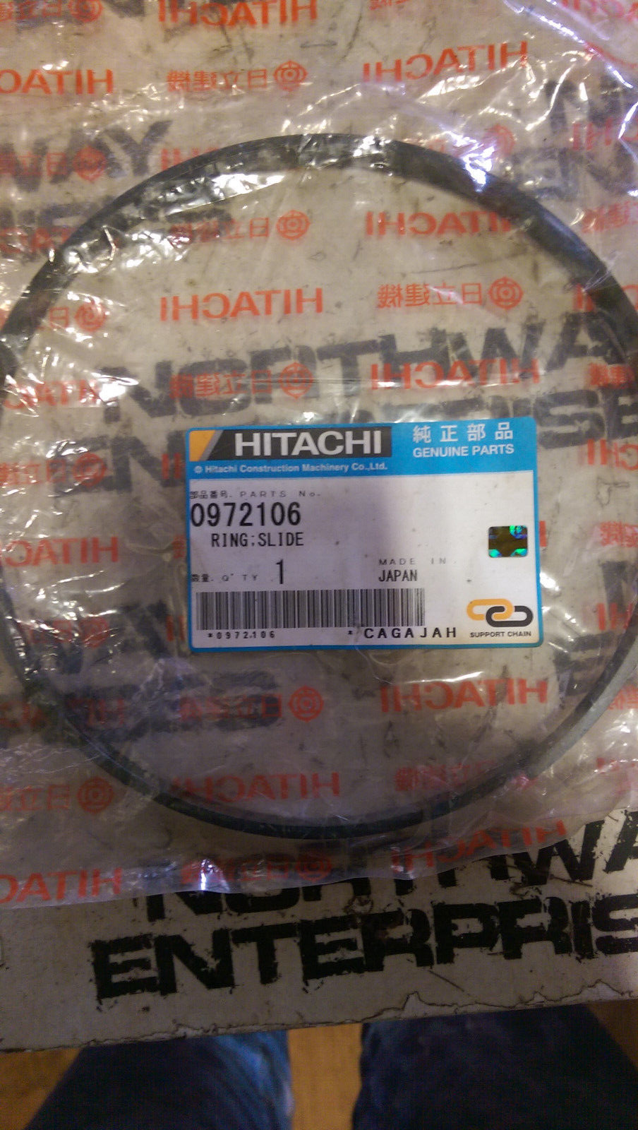 972106 HITACHI O-RING SLIDE RING - Picture 1 of 2