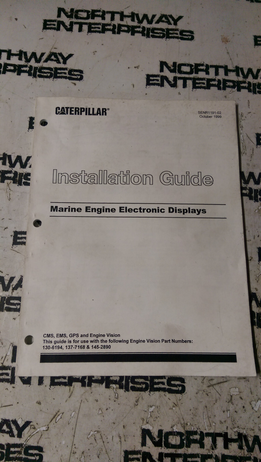 CATERPILLAR INSTALLATION GUIDE MARINE ELECTORNIC DISPLAYS SENR1191-02 - Picture 1 of 3