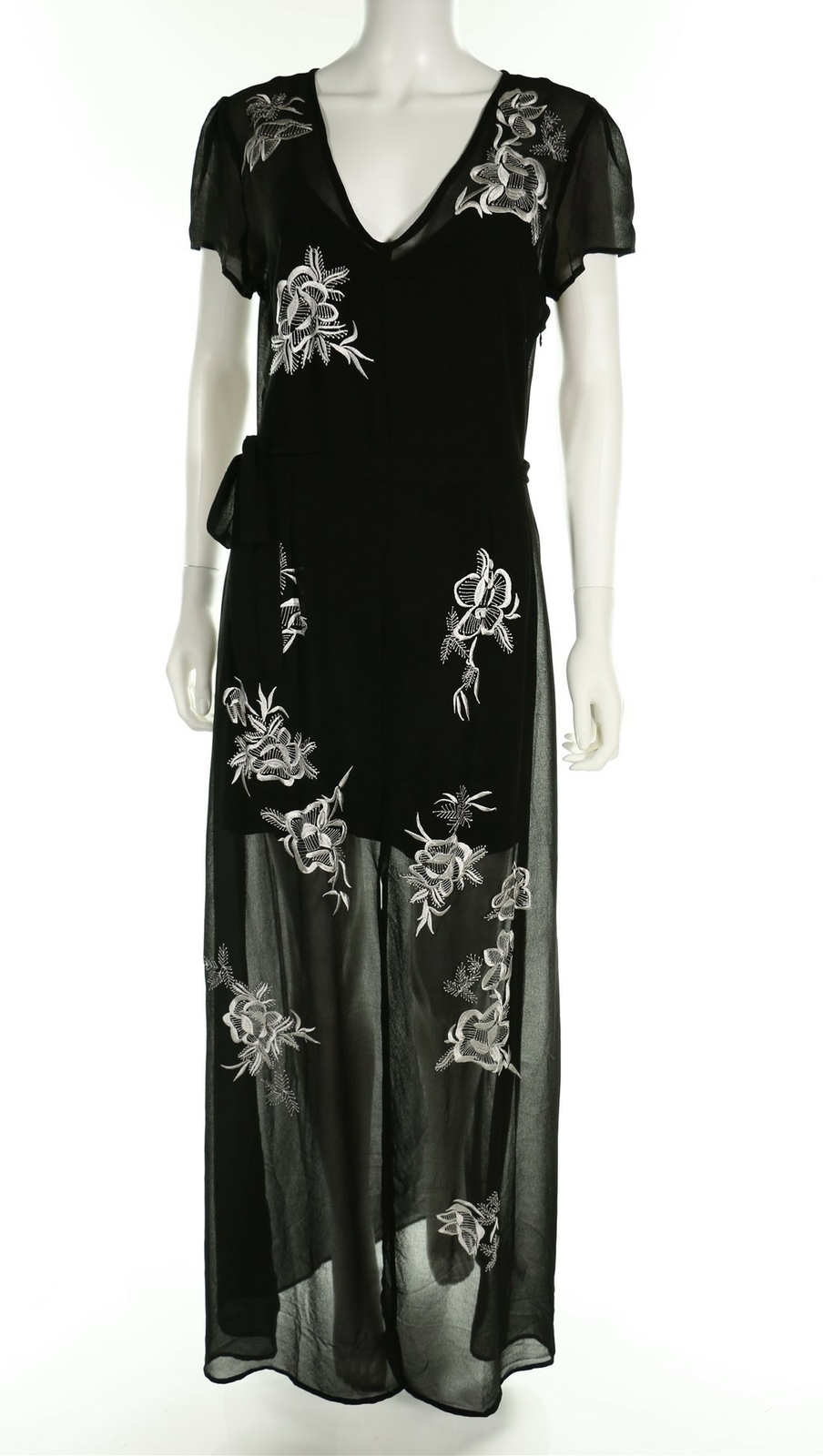 LOVERS+FRIENDS 134122 Black Long Evening Dress Sz M
