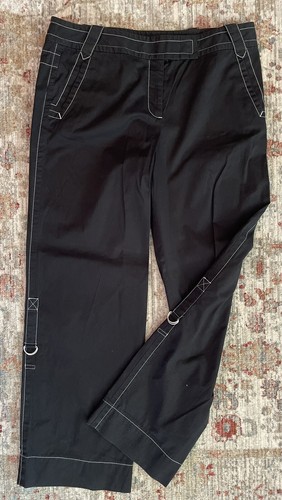 パンツ Odd Studio Stitch detail semi-wide cotton pants BLACK ODD STUDIO◇Stitch Detail Semi-Wide Cotton Pants