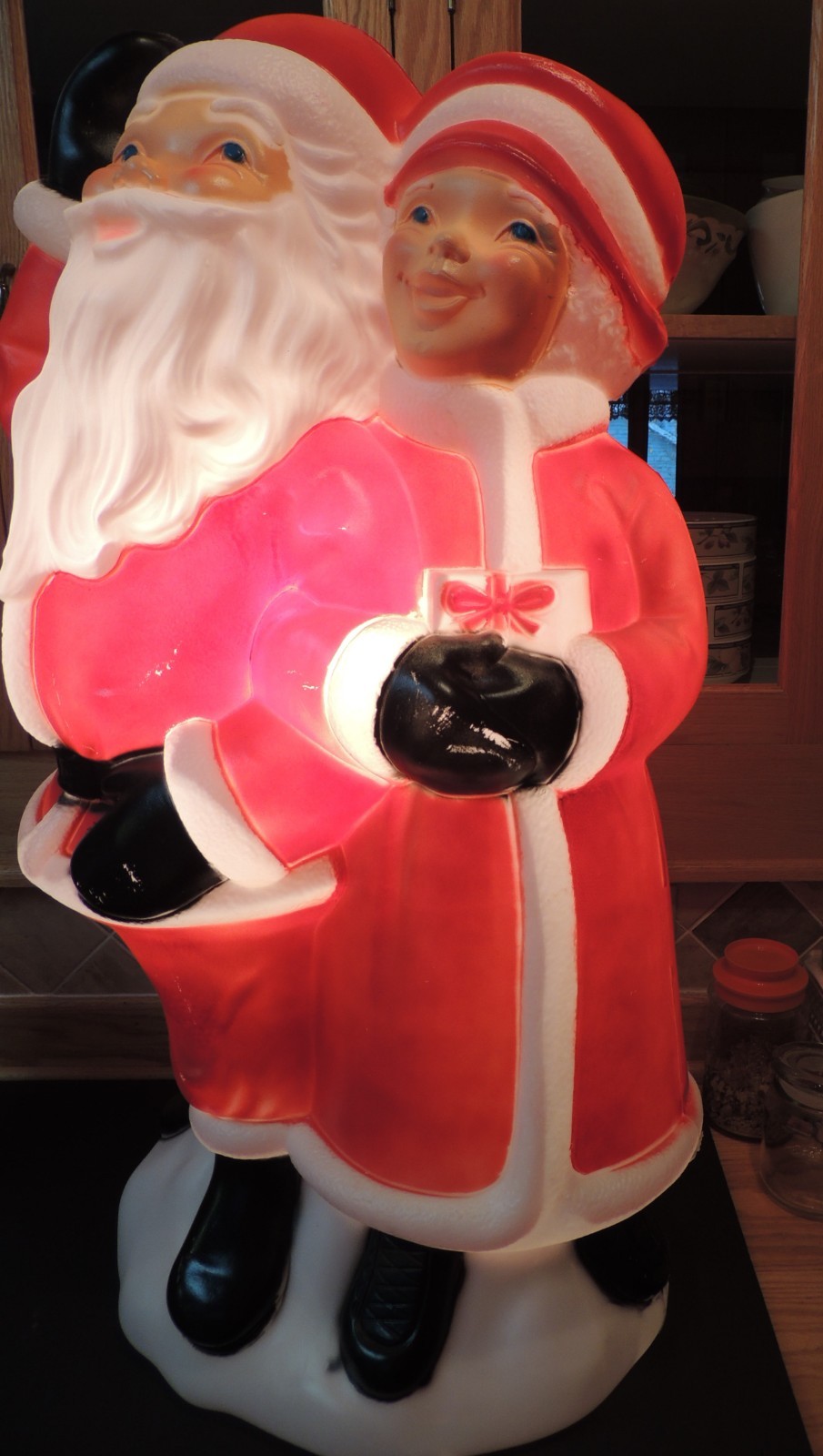 Vintage Santa & Mrs. Claus Blow Mold - General Foam - 35