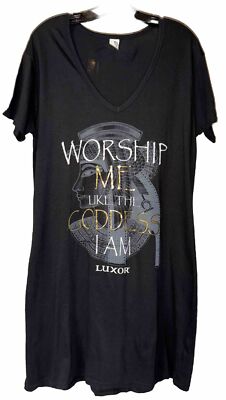 (Womens XL) LUXOR Worship Me Like The Goddess I Am Night Gown VEGAS Pajamas NWOT