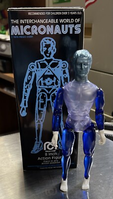 Mego Style Micronauts Time Traveler Blue 8  Action Figure