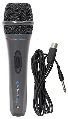 Technical Pro MK75 Karaoke DJ Wired Microphone Mic w/ 10 ft. XLR to 1/4'' Cable