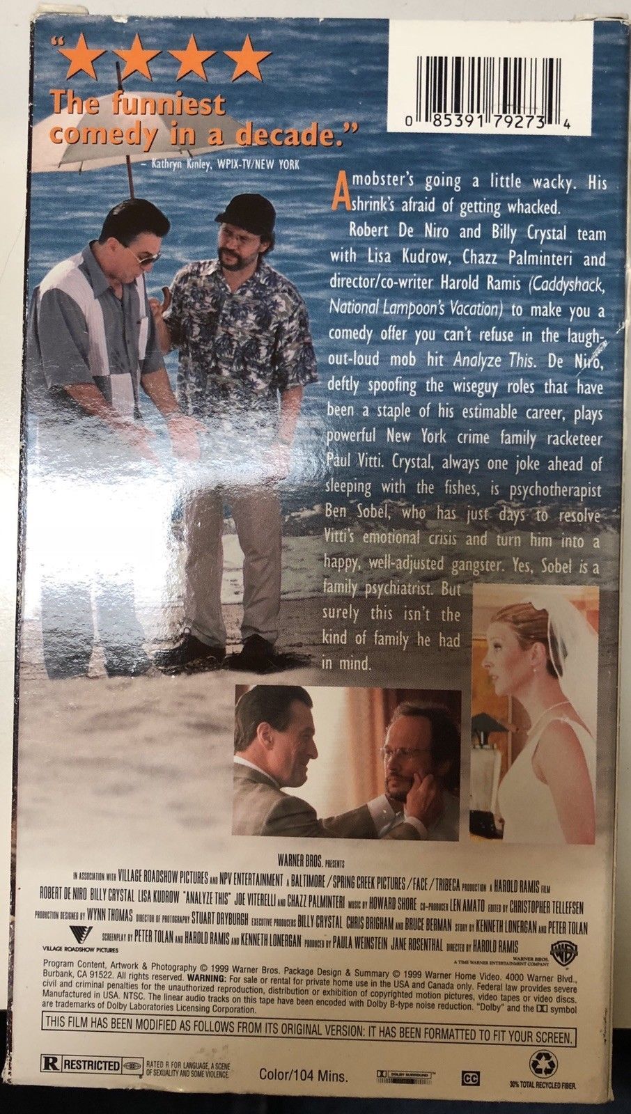 Analyze This VHS 1999 GD Billy Crystal