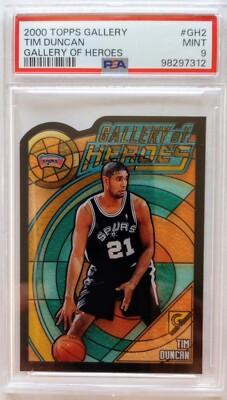 2000 Topps Gallery of Heroes GH2 Tim Duncan PSA Mint 9 