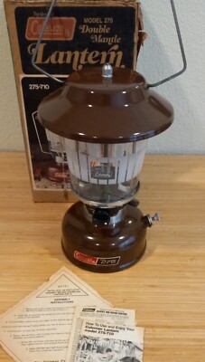 Vintage COLEMAN LANTERN Model 275-10 DOUBLE MANTLE W/ BOX & MANUAL 1979