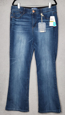 DEMOCRACY Jeans Womens Size 14 Blue Kathryn Ab Solution Itty Bitty Bootcut NEW