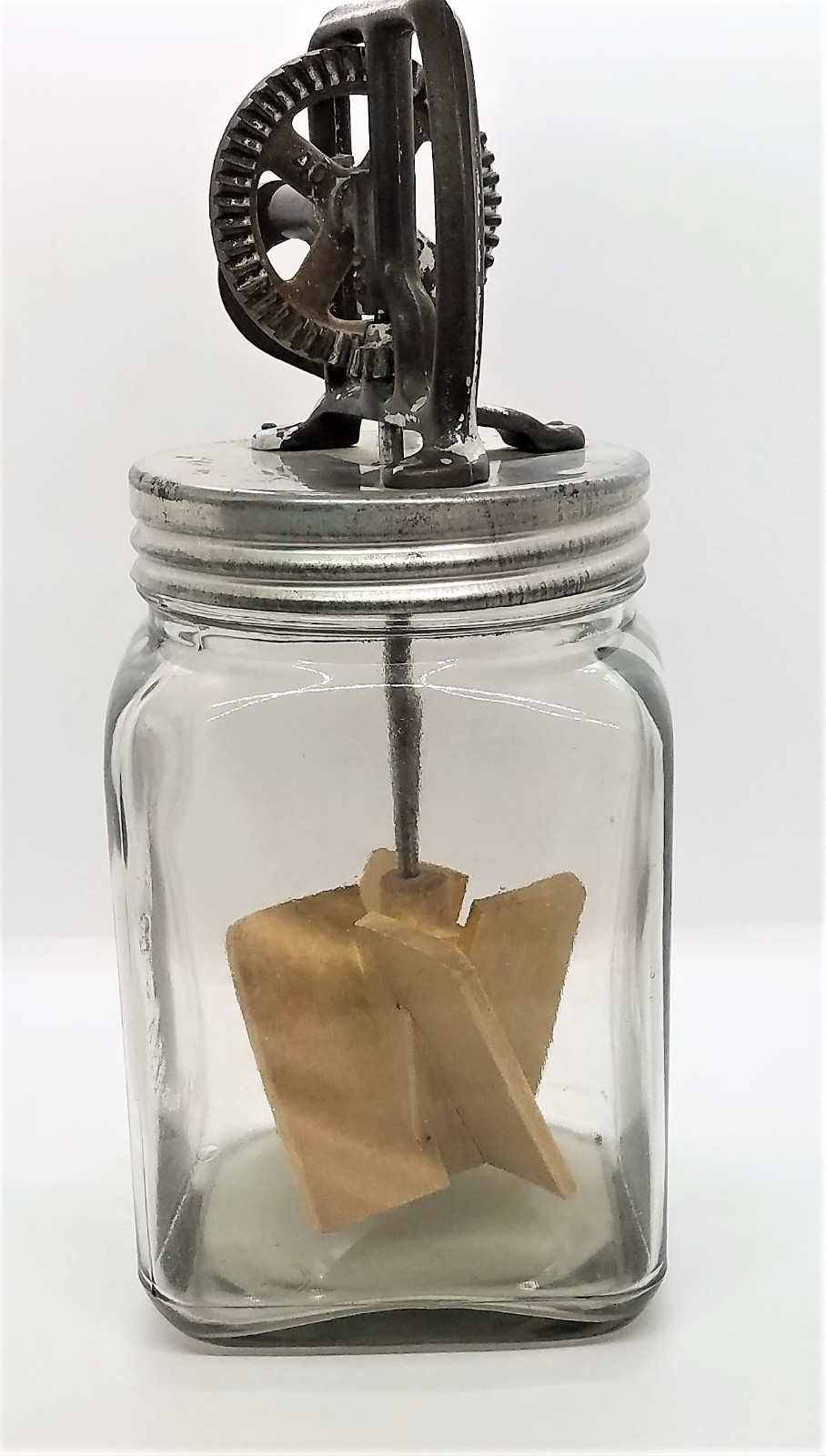 Daisy Glass Butter Churn Hand Crank 3 Qt. Jar