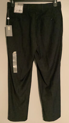 JOSEPH ABBOUD Men Dress PANTS -GORAP Style -Flat Front Straight Leg -Black 32x30