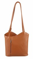 ITALy DAMEN LEDER RUCKACK TASCHE 2in1 Schultertasche Shopper Freizeit Reise BAG
