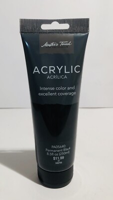 Master's Touch Acrylic PA05640 Permanent Black 8.5 oz New