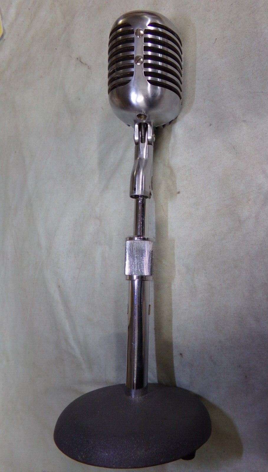 Shure 55, Dynamic Microphone, with Atlas Stand, 1950's 