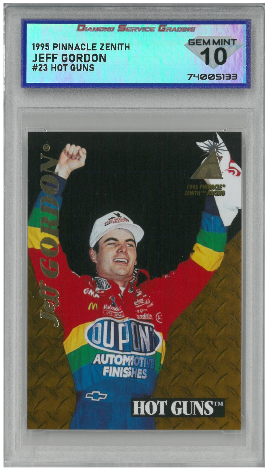 1995 Pinnacle Zenith JEFF GORDON #23 Hot Guns 💎 DSG 10 Gem