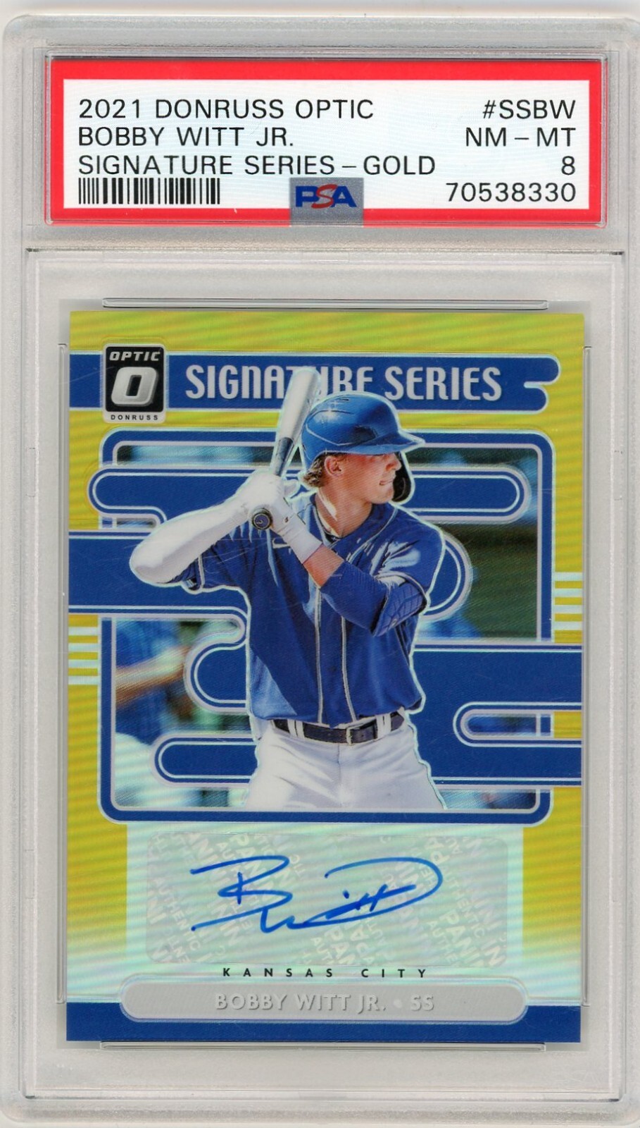 2021 Donruss Optic BOBBY WITT JR Signature Series Gold /10
