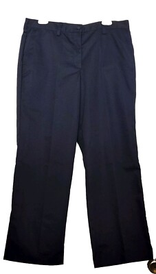 NWTS!  Ladies Work Chinco Flat Front Pants. Style 8537-07 Navy Blue Sz 12UL.  