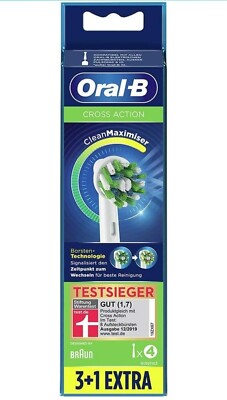 Oral-B Cross Action Replacement Toothbrush Heads Value Pack- 4 Count Original