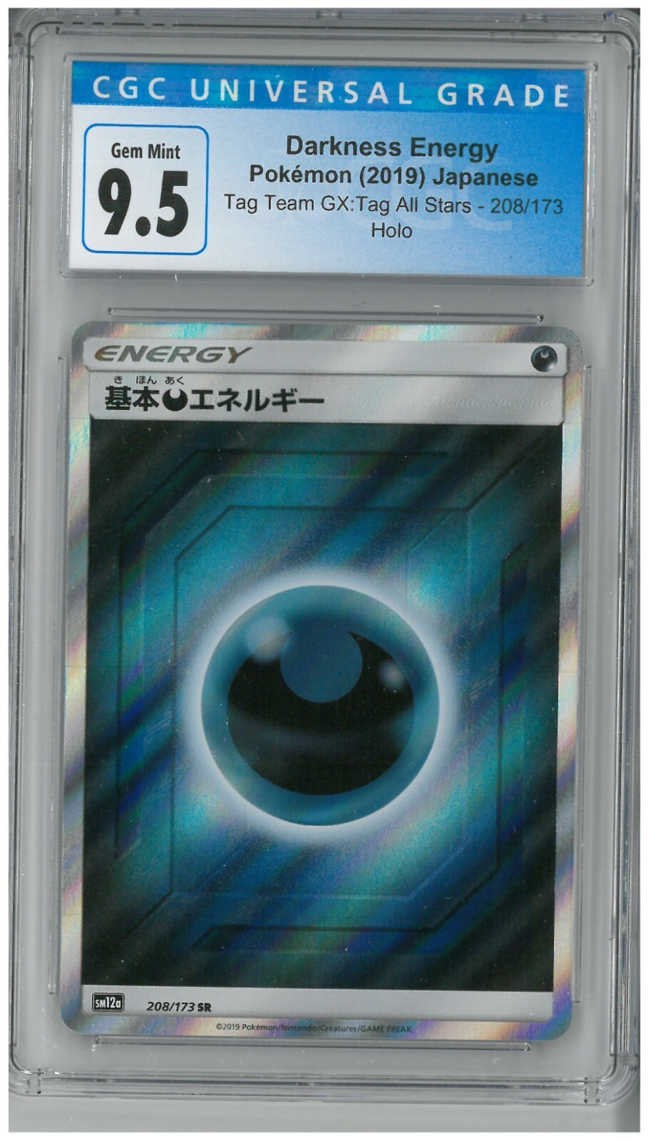 【伶】　エネルギー8枚 2019 Pokémon Japanese Tag Team gx DARKNESS ENERGY ~ #208/173