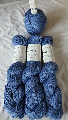 (4) 50g Hanks Classic Elite Yarns Provence Yarn - 5847 Delft Blue - Dye Lot 796