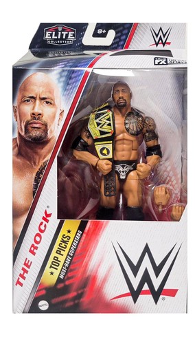 Mattel WWE Elite The Rock Top Picks Wave 4 2024 6” Wrestling