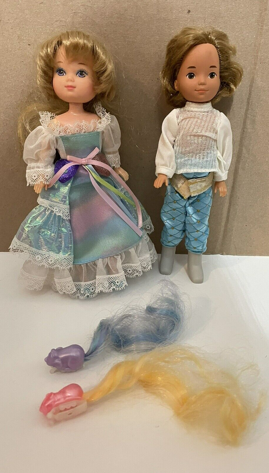 Vtg LADY LOVELY LOCKS MAIDEN BOY GIRL DOLL PRINCE STONGHEART