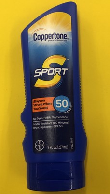 Coppertone Sunscreen Sport Lotion SPF 50 ~ 7oz. Water Resistant   Exp.02/2024