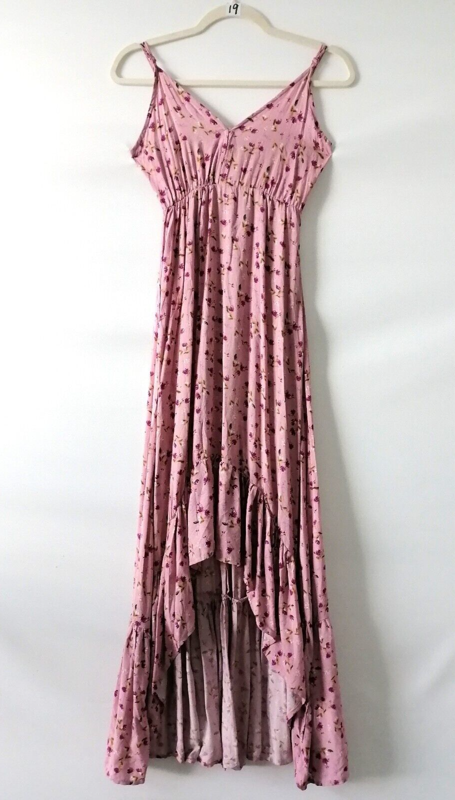 Rue 21 Womens Pink Floral Spaghetti Strap Hi Low Maxi Dress