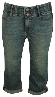 Ex-Store Petite Fit Tummy Control Denim Capri Jeans