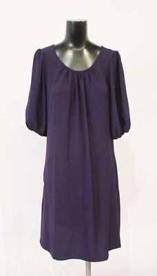 Connected Apparel Women's Lillian Elbow Sleeve Dress BE5 Dark Amethyst Size 10