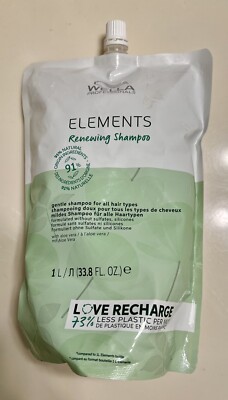 Wella Elements Renewing Shampoo 33.8 oz  pouch No Sulphates, Silicones