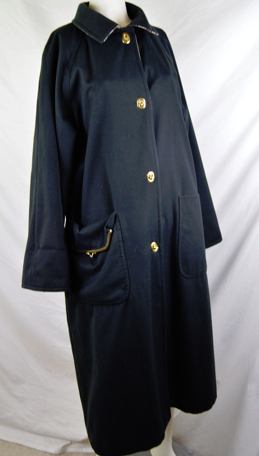 ICONIC Bonnie Cashin Turnlock Kisslock Pocket Trench Raincoat Coat Vintage