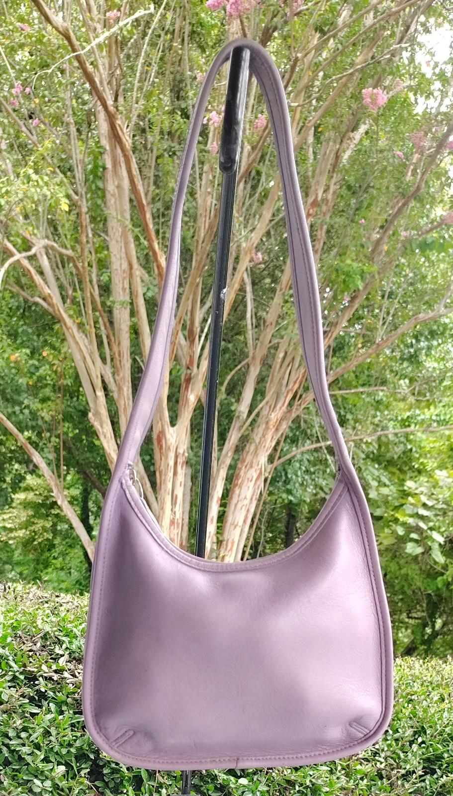 バッグ COACH Hobo One Shoulder Bag purple beige COACH HOBO CROSSBODY IN CROSSGRAIN - Handbag - soft purple