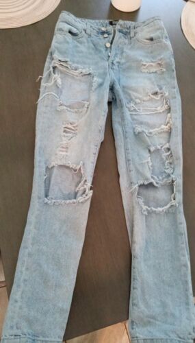 ★送料・関税込★OPEN YY★DISTRESSED LOOSE STRAIGHT JEANS★ OPEN YY】DISTRESSED LOOSE STRAIGHT JEANS | loop