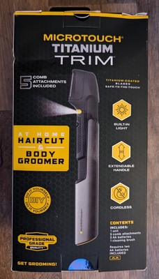 MICROTOUCH - TITANIUM TRIM - HOME HAIRCUT BODY GROOMER Built in Light BRAND NEW