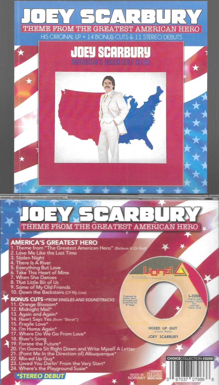ジョーイ・スキャベリー★America's Greatest Hero Joey Scarbury – America's Greatest Hero – Vinyl (LP, Album
